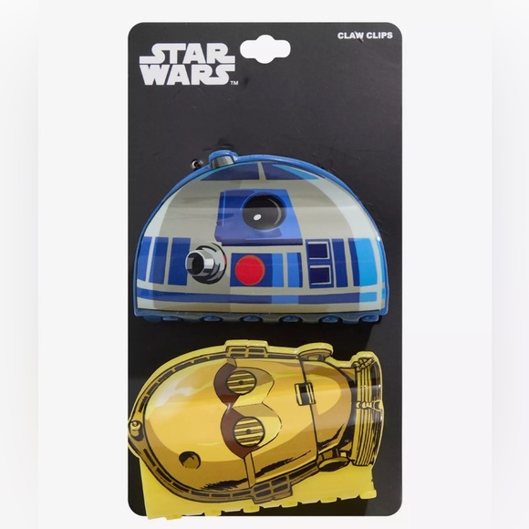 Star Wars R2-D2 and C-3PO Claw Clips NWT set of 2 - Picture 1 of 3